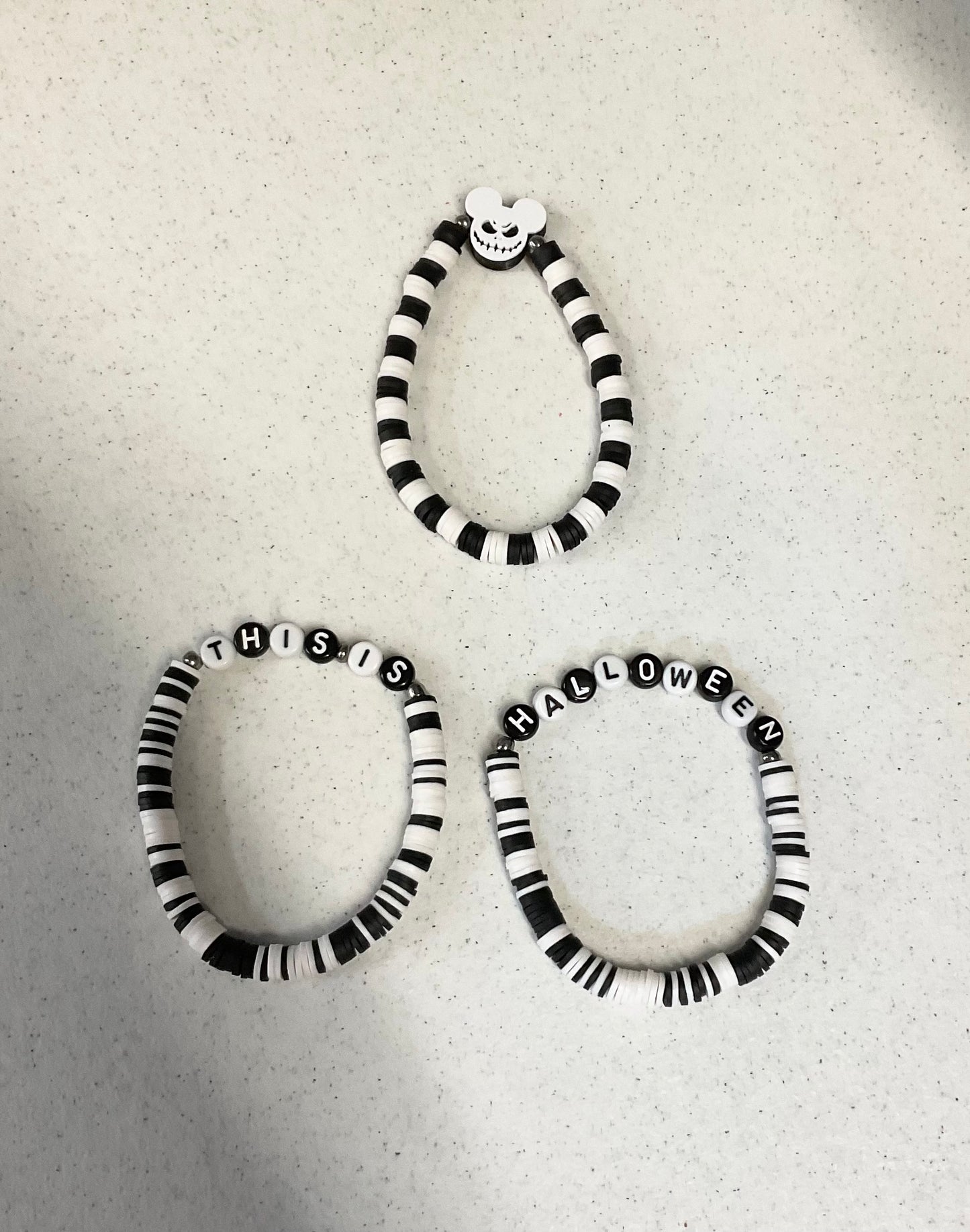 Magical pumpkin king clay bracelet set
