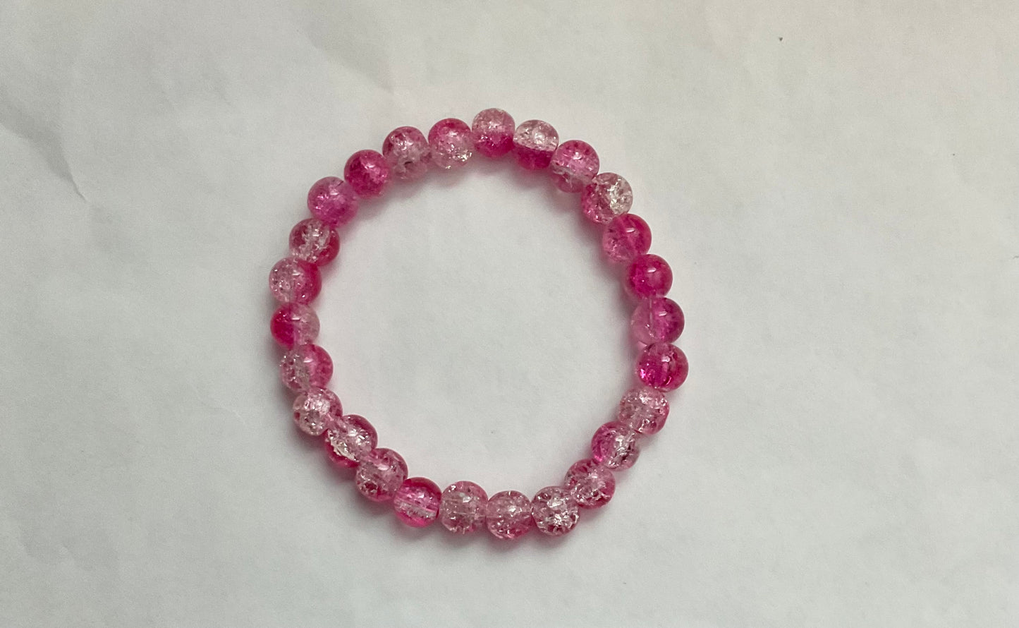 Pretty in pink glass beaded bracelet