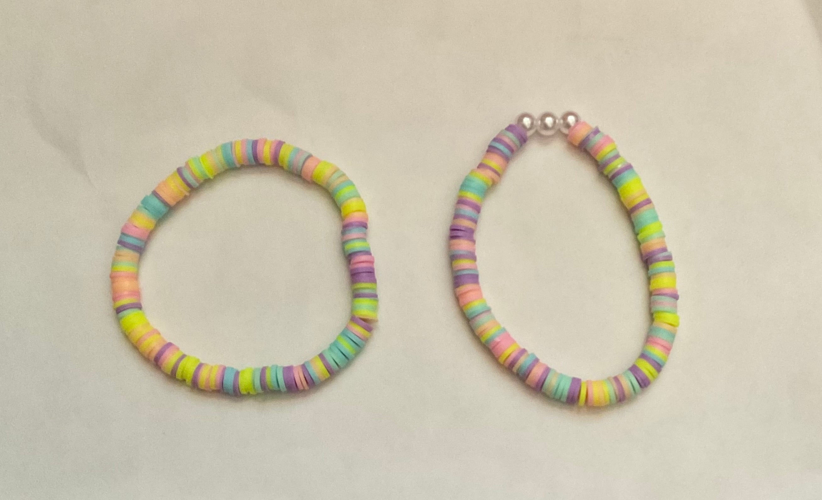 Step into spring clay beaded bracelet set