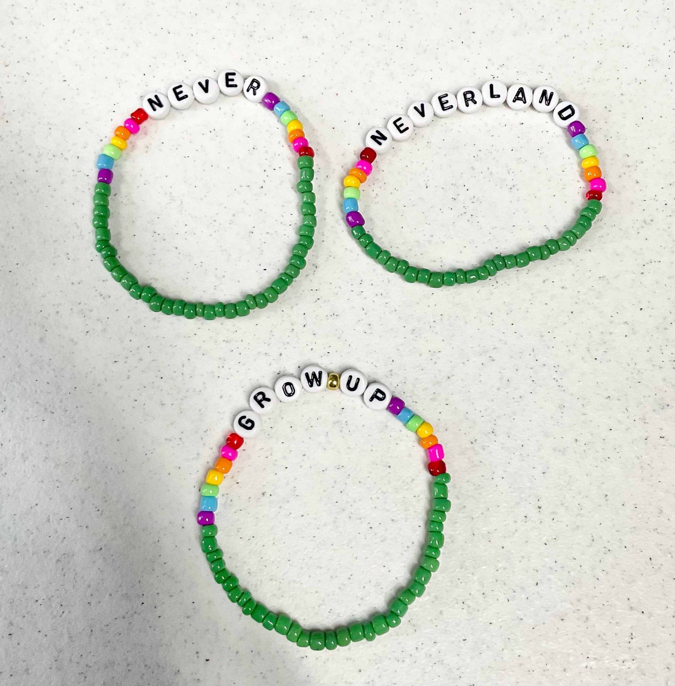 Magical never grow up bracelet set