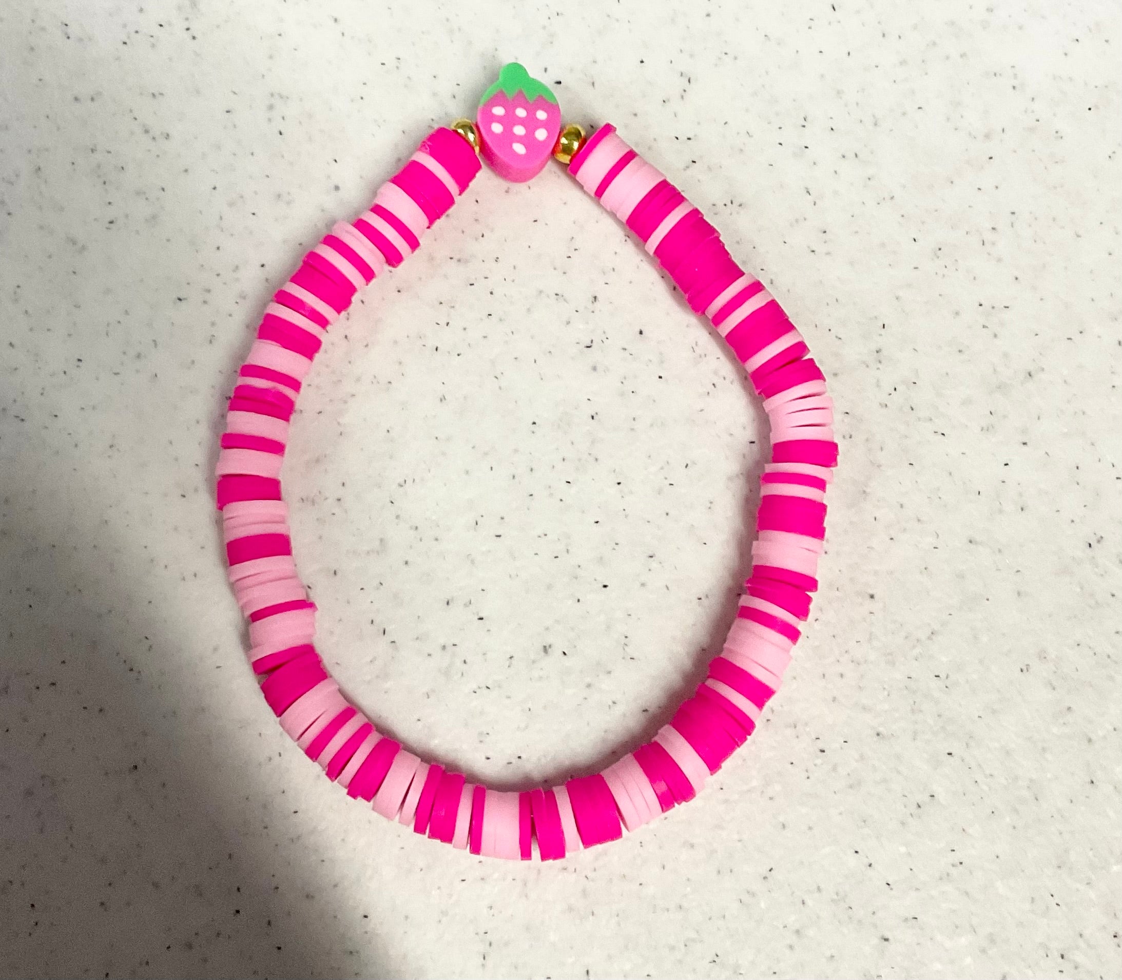 Magical strawberry bear clay bracelet set