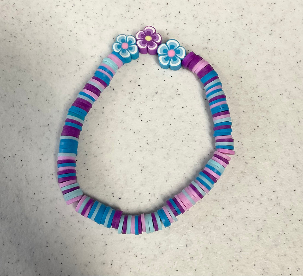Cool summer clay beaded bracelet set