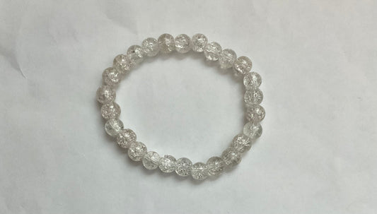 Crystal clear glass beaded bracelet