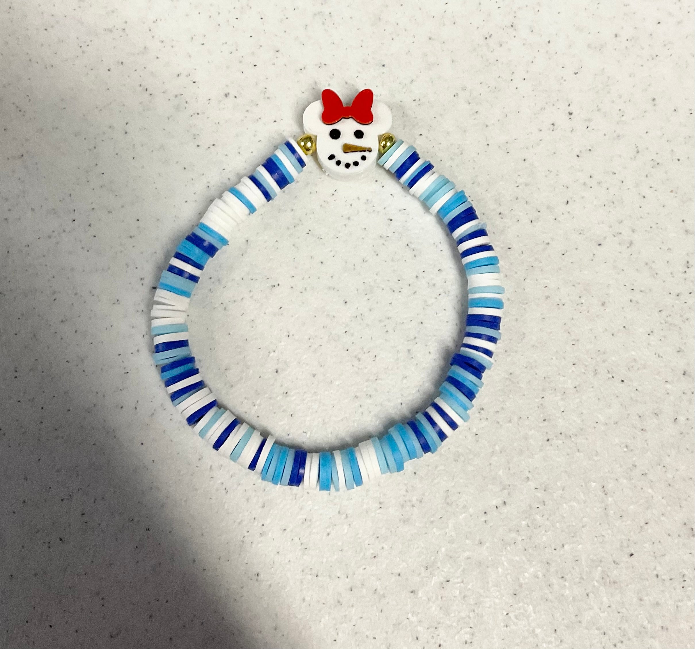 Magical snowman clay bracelet set