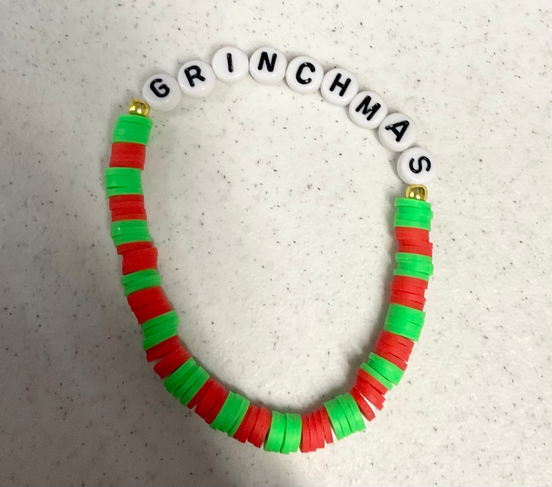 Magical classic Christmas clay bracelet