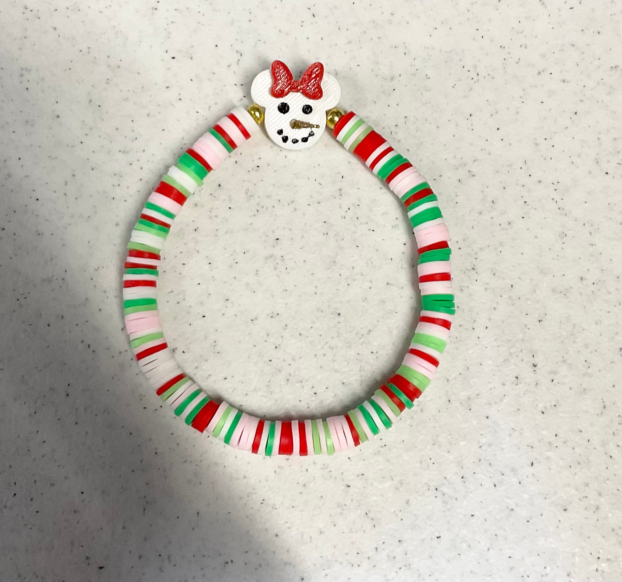 Magical shimmery snowman bracelet