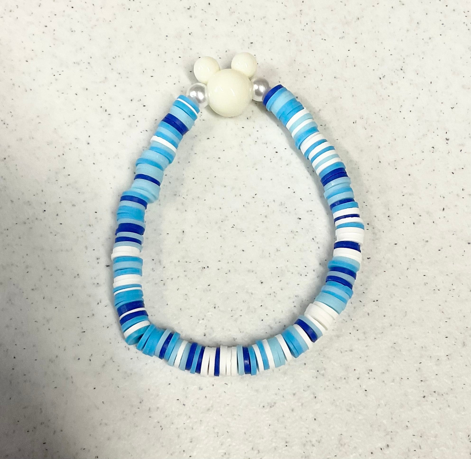 Magical winter wonderland clay bracelet