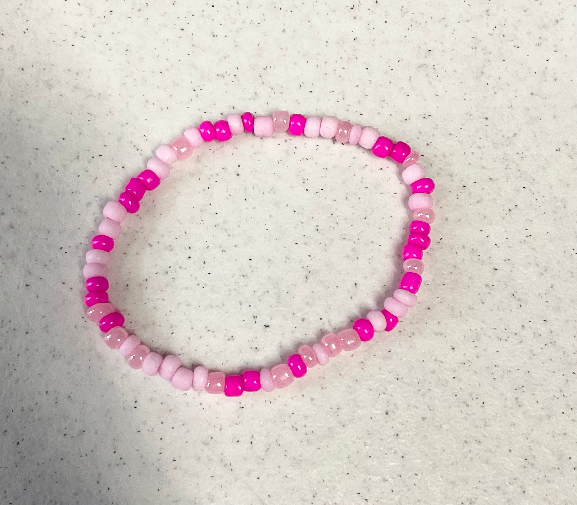 Strawberry ice cream seed bead bracelet
