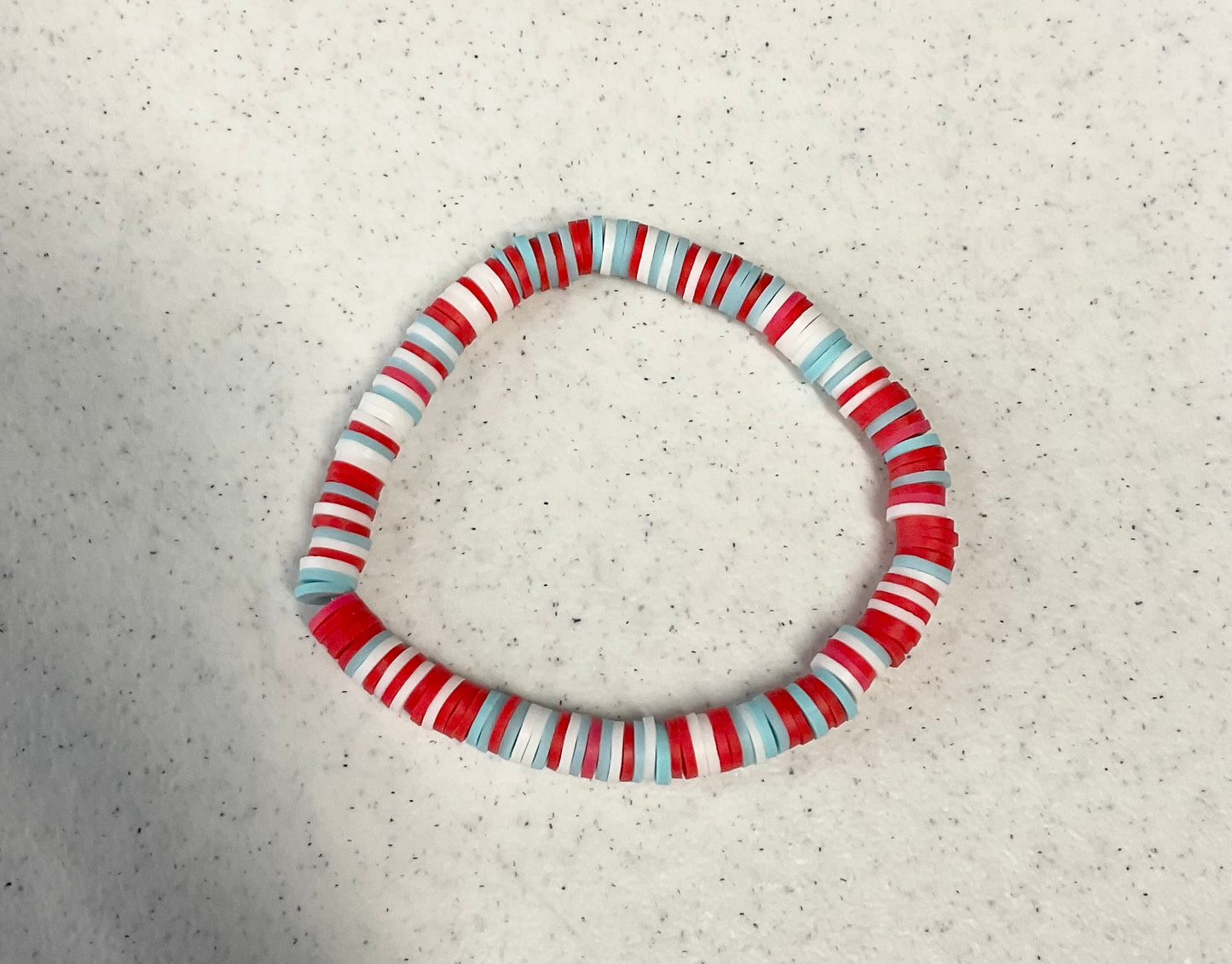 Firecracker clay beaded bracelet set