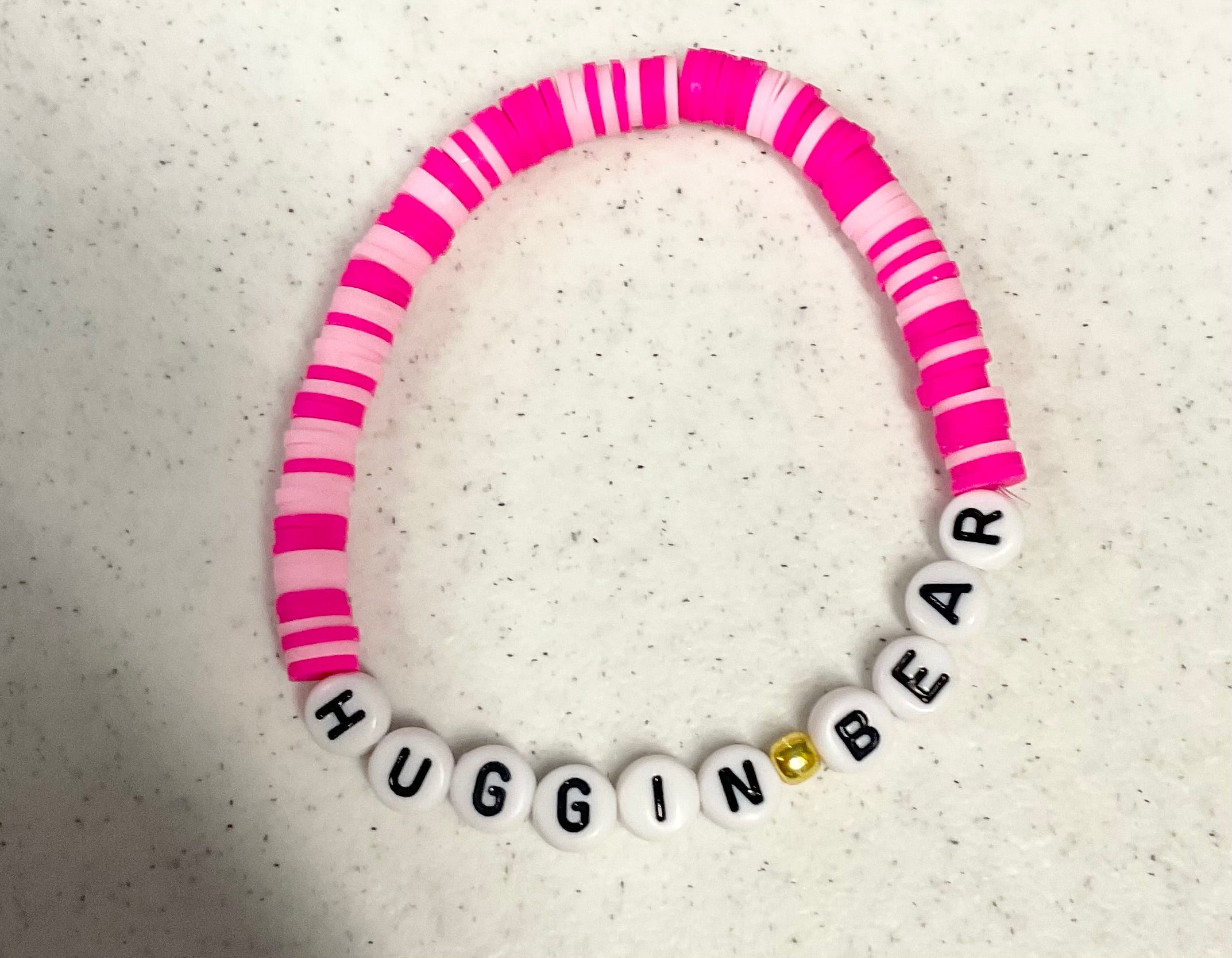 Magical strawberry bear clay bracelet set