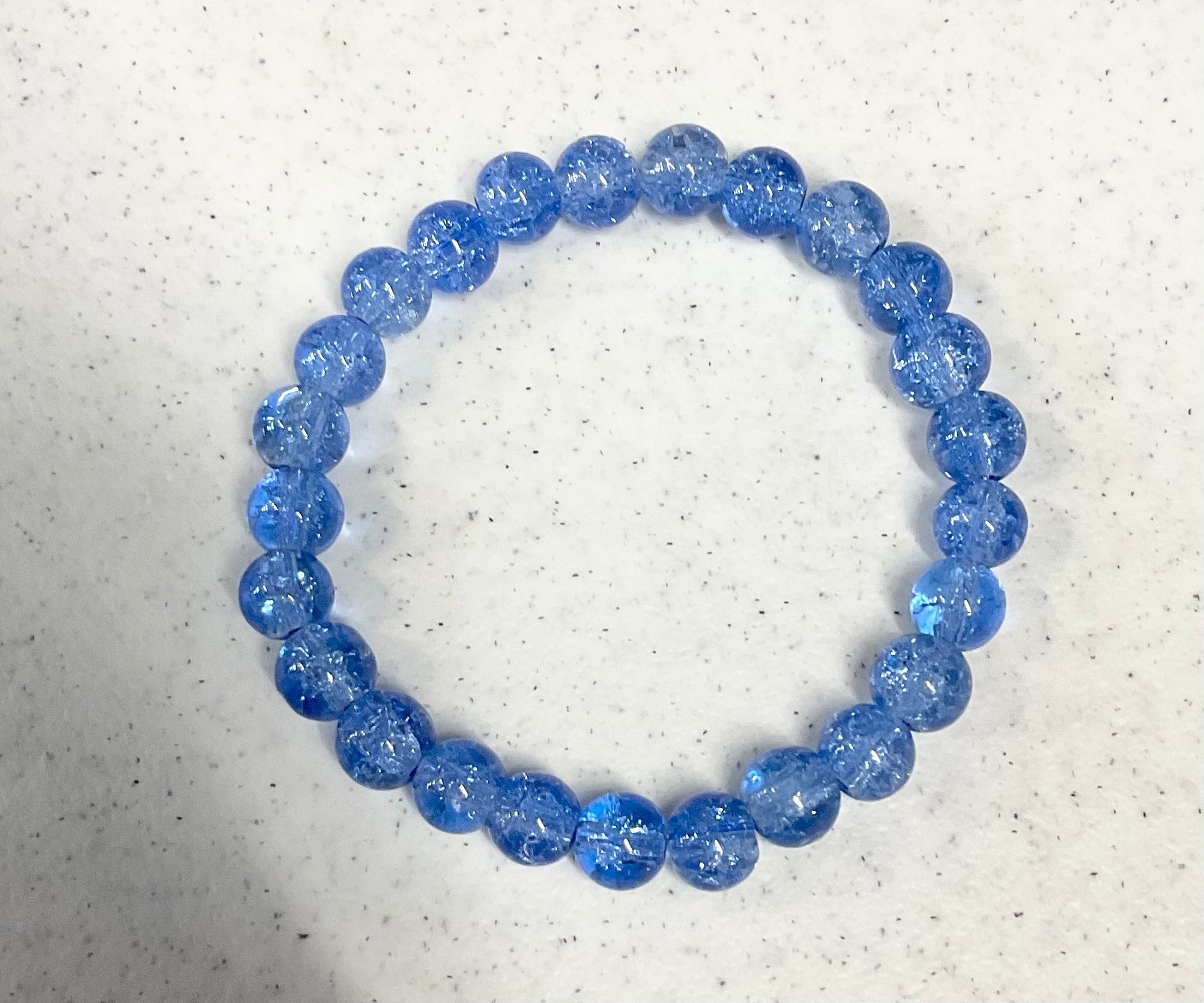 Magical winter blue glass bracelet