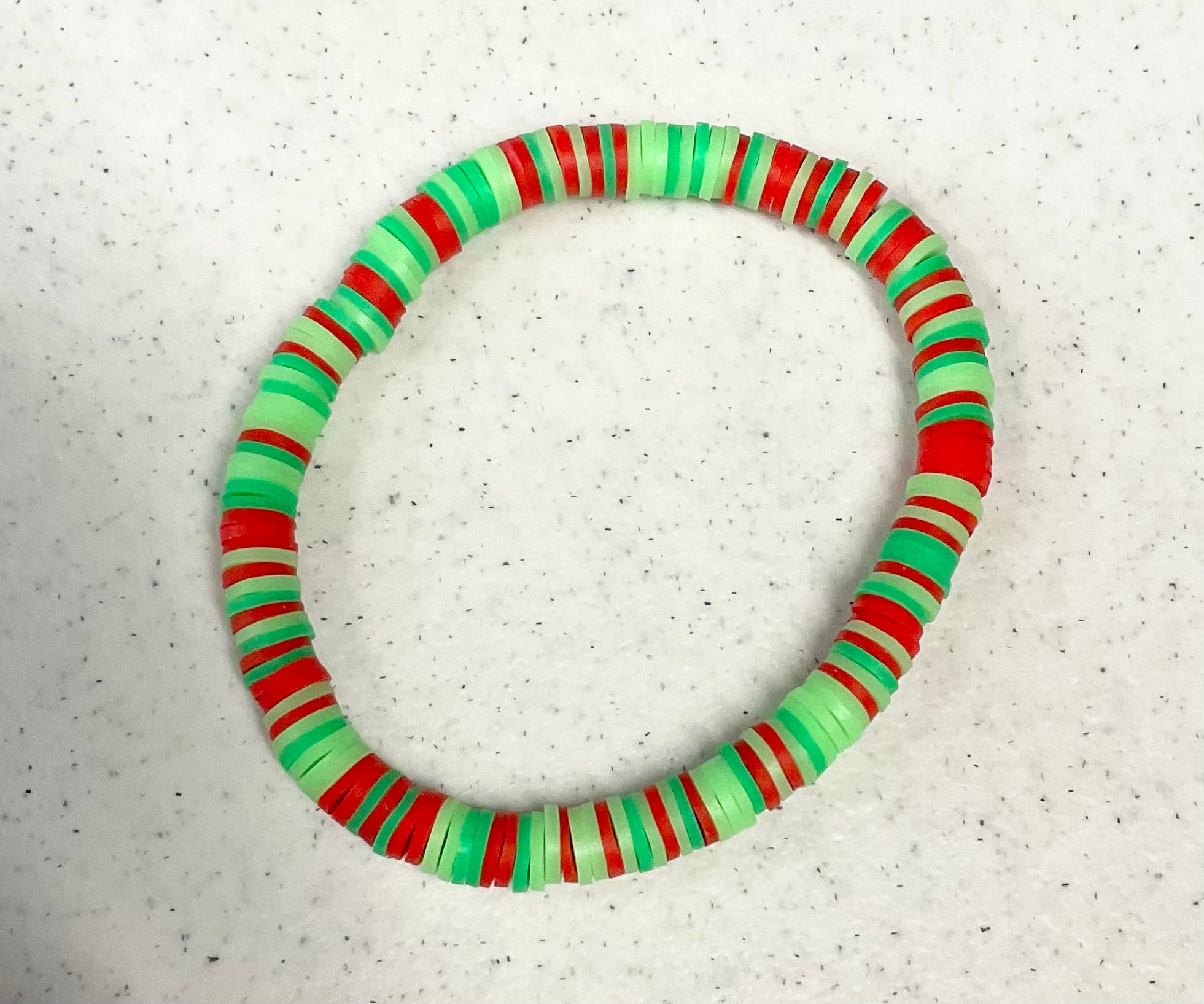 Christmas vibes clay bracelet