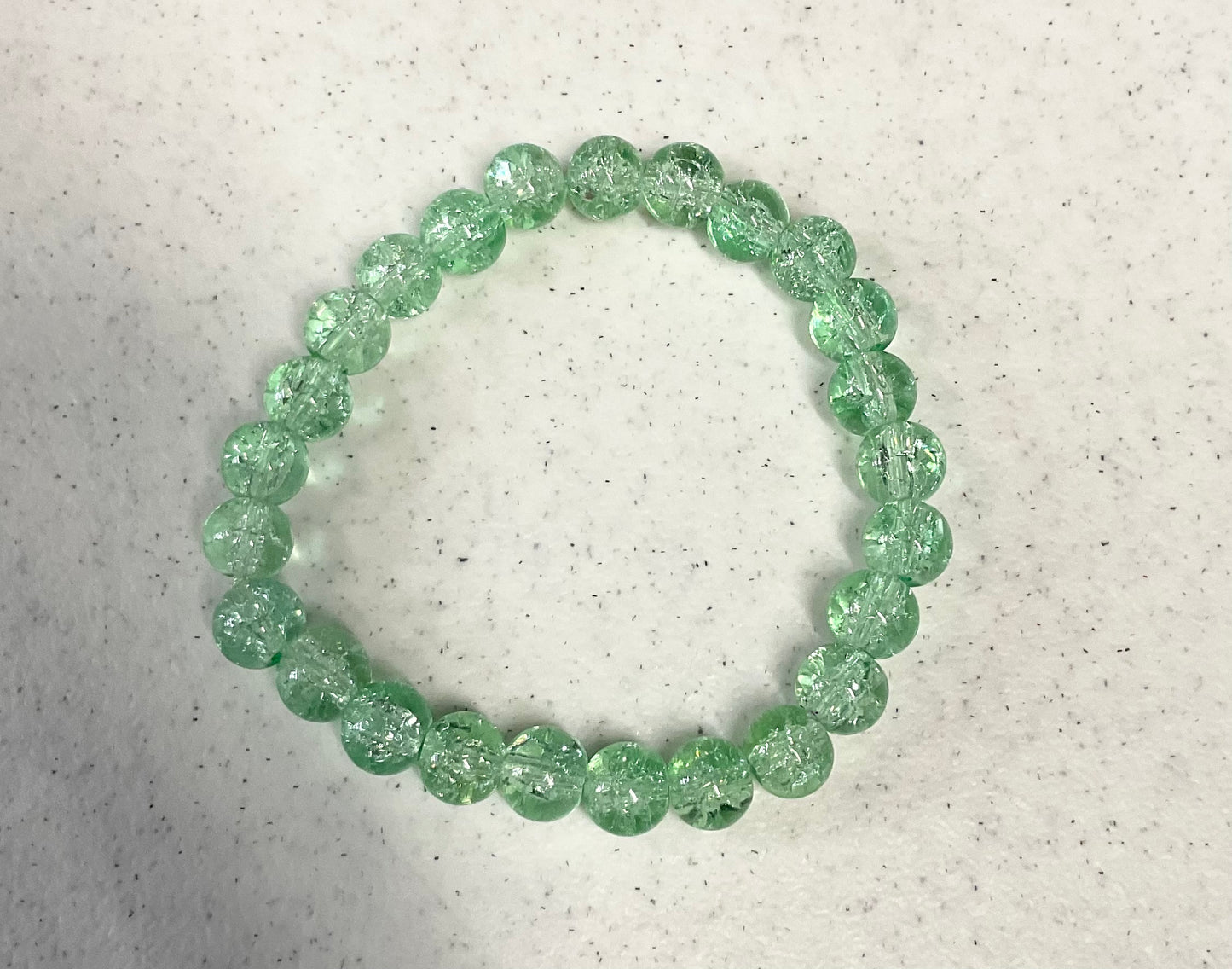 Magical shimmery green glass bracelet