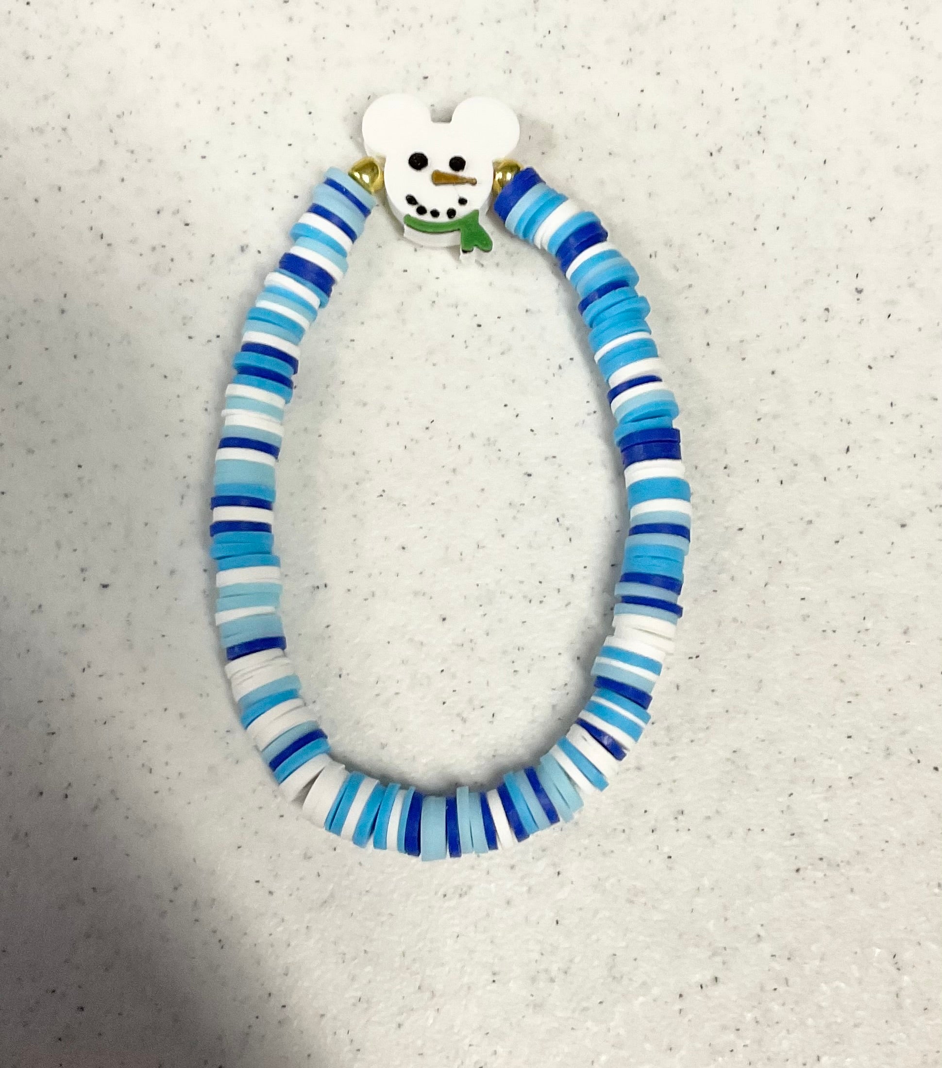 Magical snowman clay bracelet set