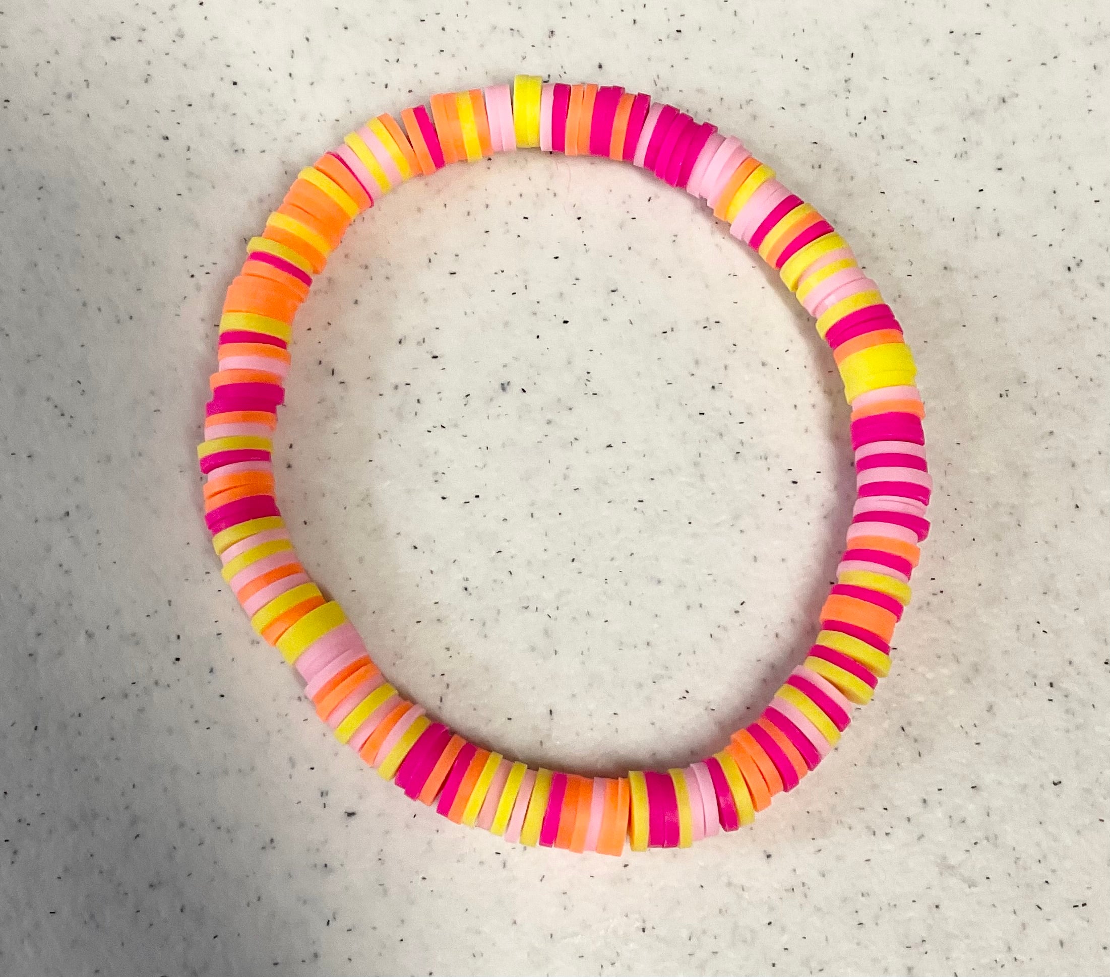 Summer days clay beaded bracelet