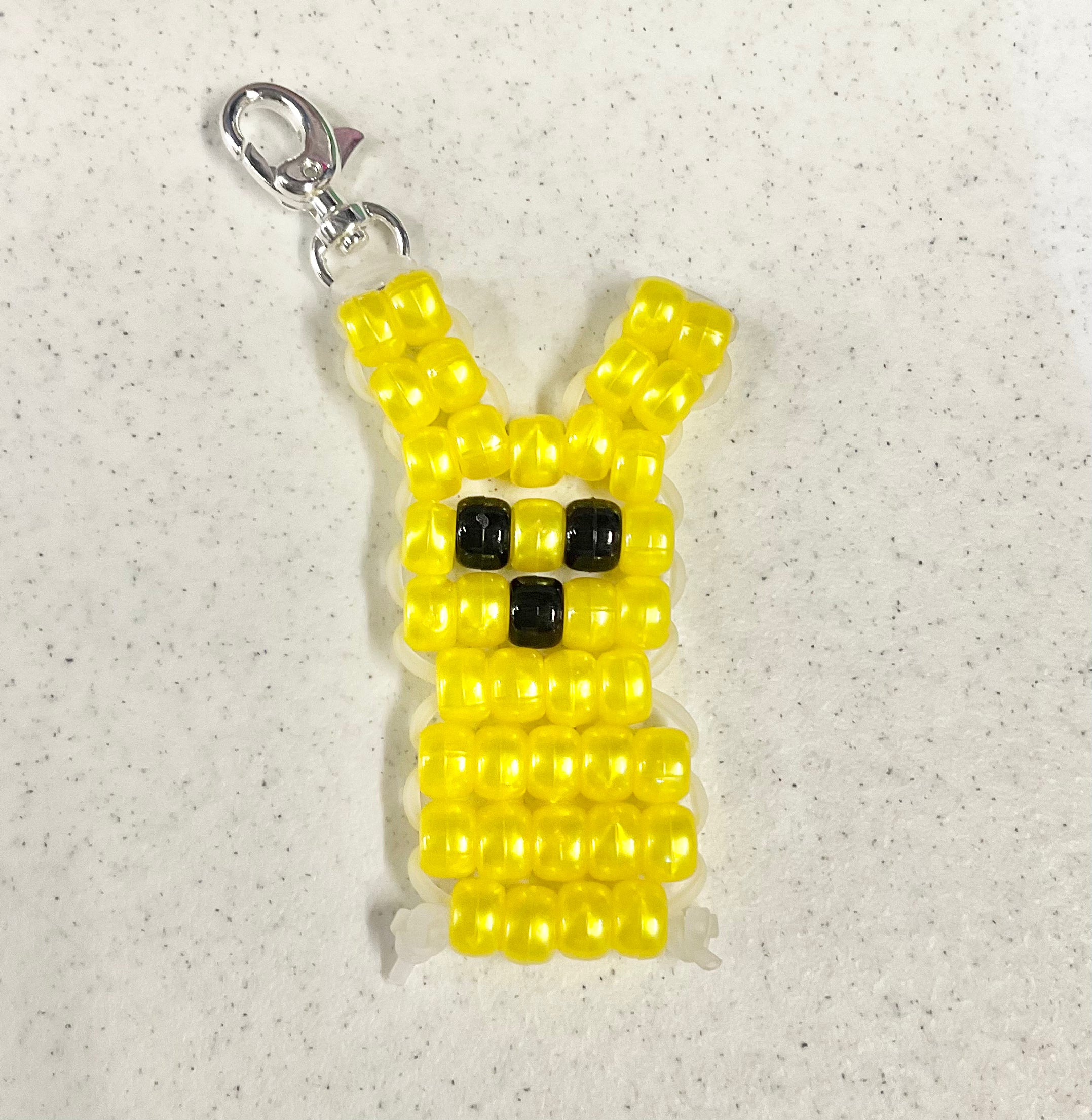 Yellow bunny inspired keychain