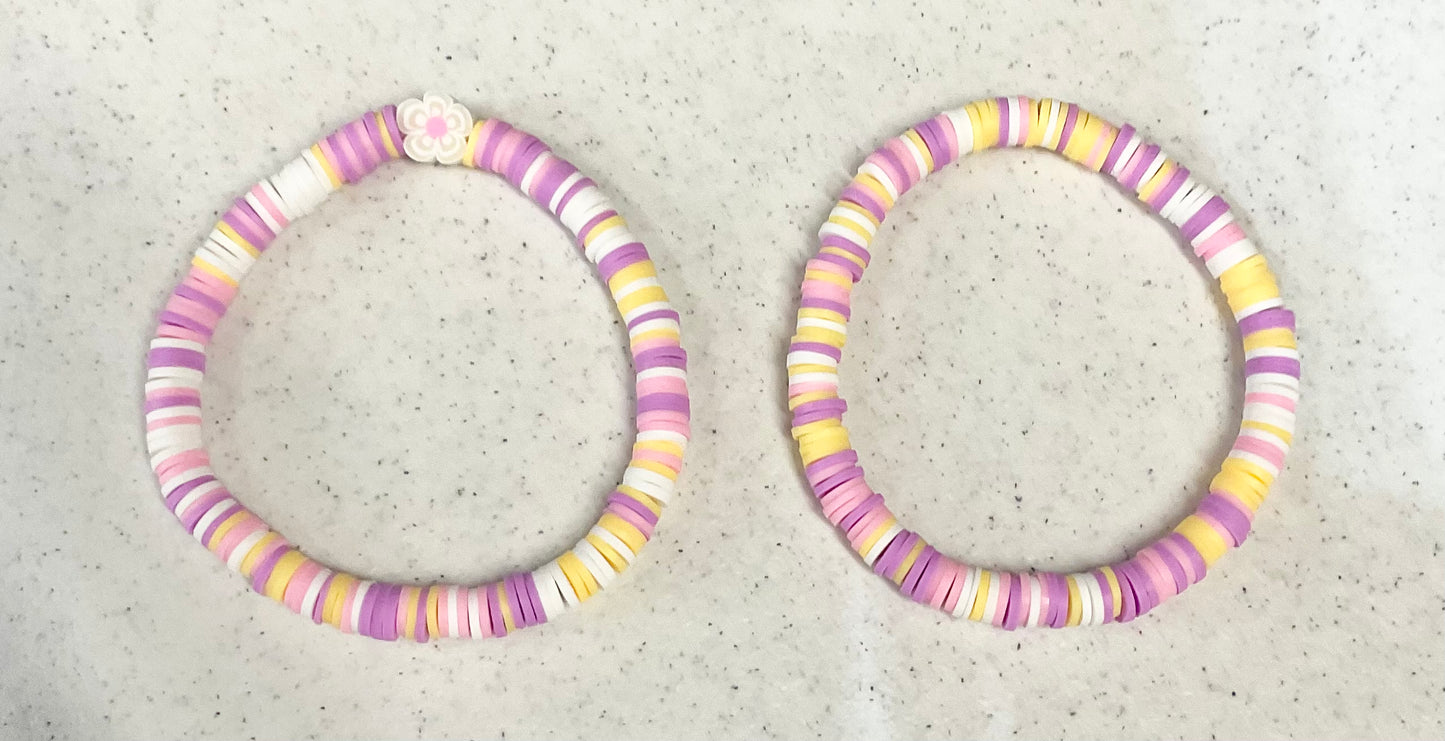 Magical fashionista duck clay bracelet set