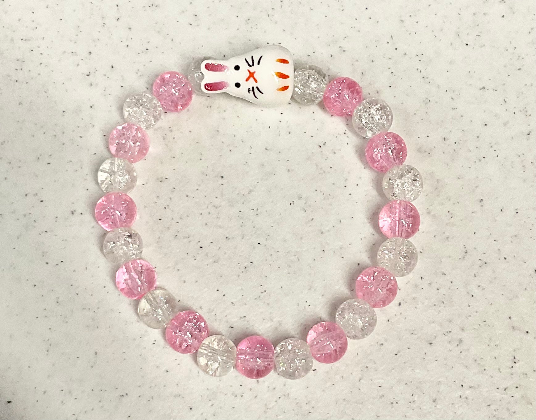 Magical bunny glass bracelet