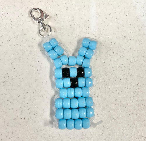 Blue bunny inspired keychain