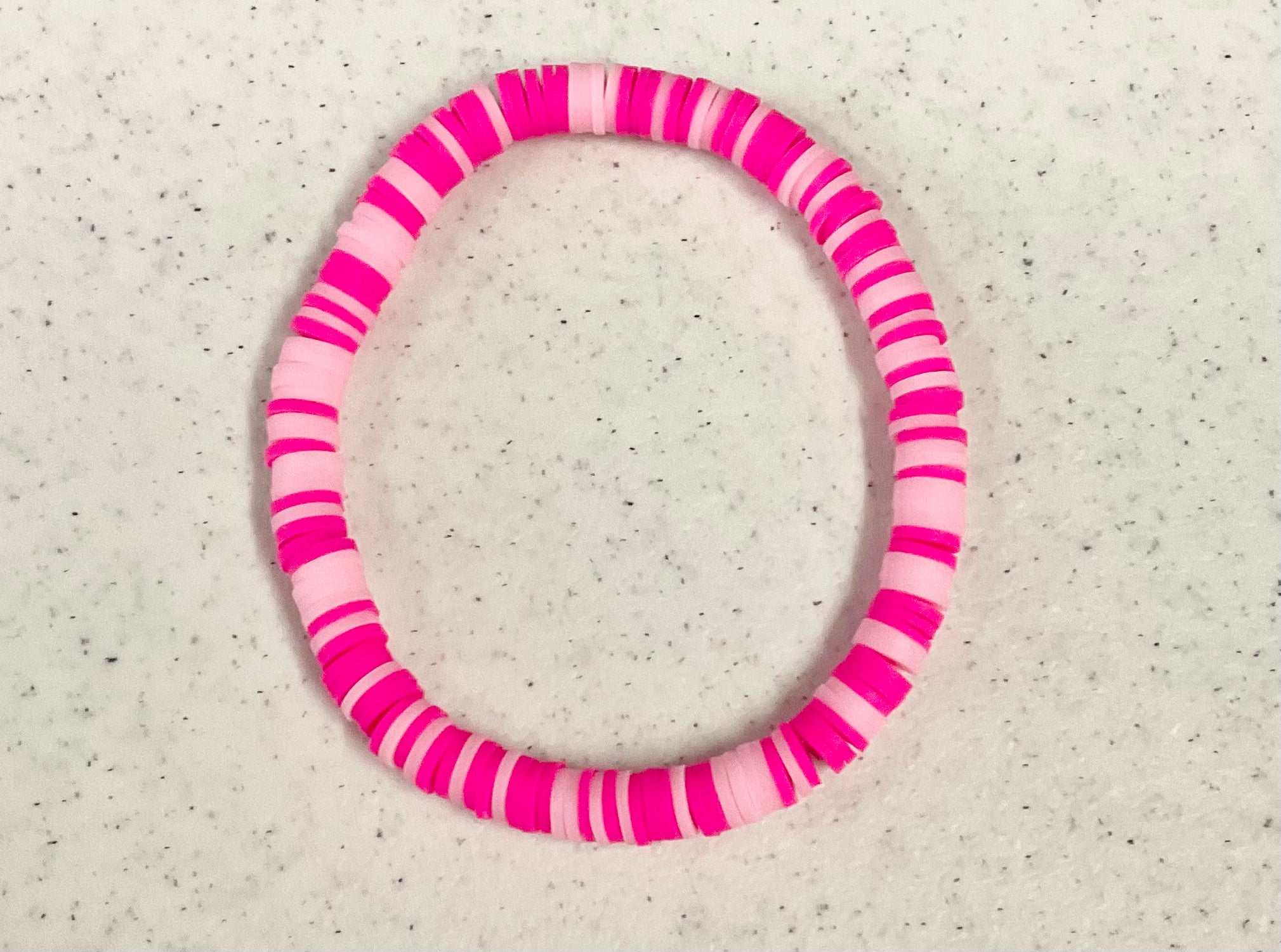 Magical pink clay bracelet